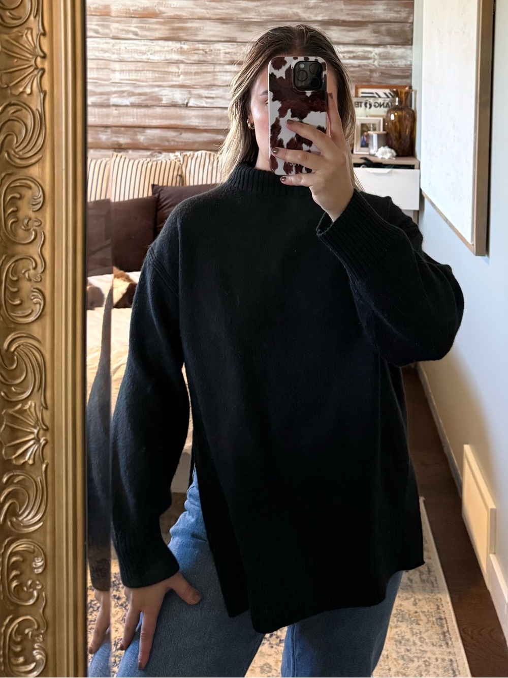 H&M Black Mock Neck Women's Sweater